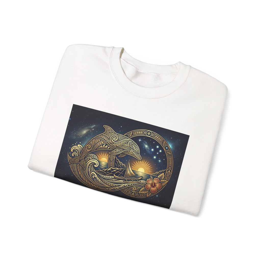 Celestial Whale Crewneck Sweatshirt — Cosmic Ocean Art