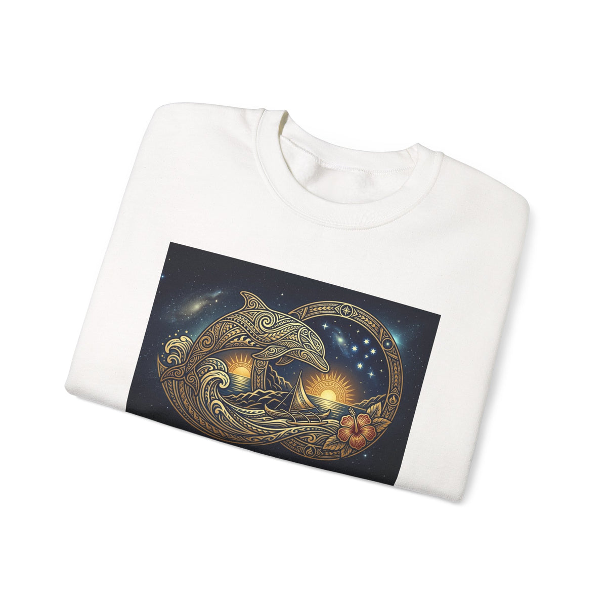 Celestial Whale Crewneck Sweatshirt — Cosmic Ocean Art