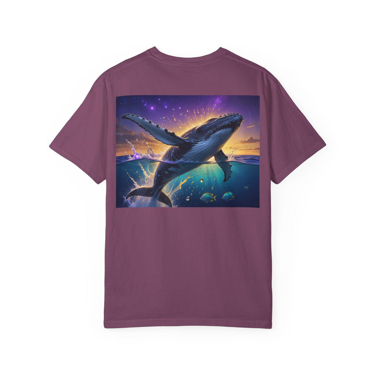Whale Dreamscape T-Shirt — Majestic Humpback Ocean Sunset Graphic