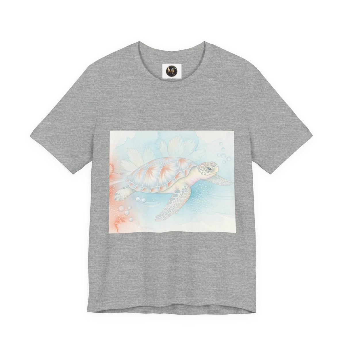 Sea Turtle Watercolor T-Shirt – Pastel Ocean Beach Tee