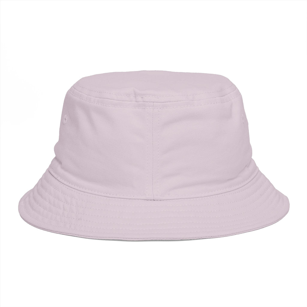 Brown Bucket Hat with Gold and Pearly Emblem — Bold Statement Sun Hat