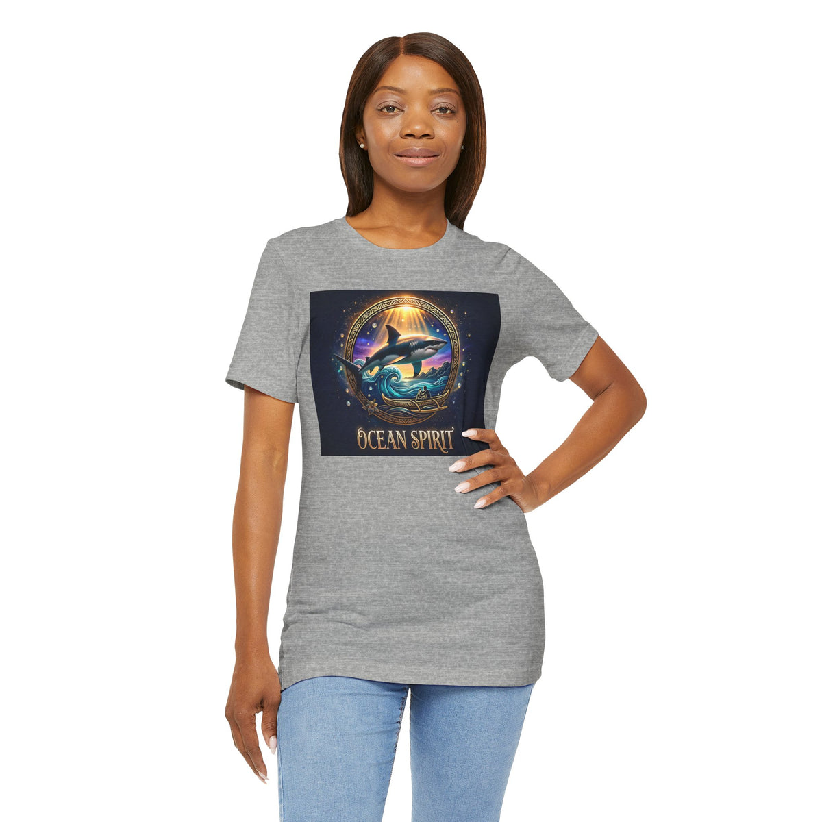 Ocean Spirit T-Shirt — Nautical Dolphin Sunset Graphic Tee