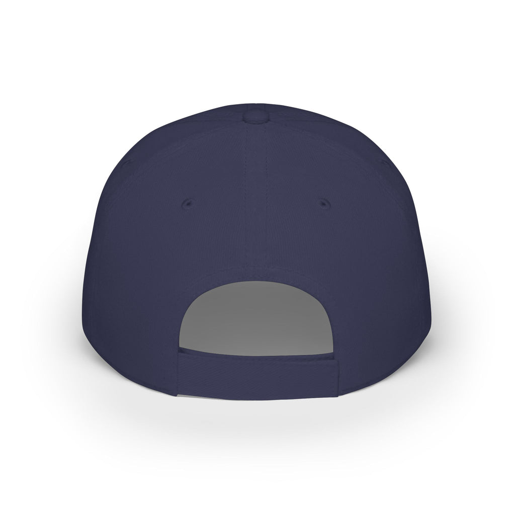 Low-profile baseball cap with gold and pearl emblem—bold minimalist hat