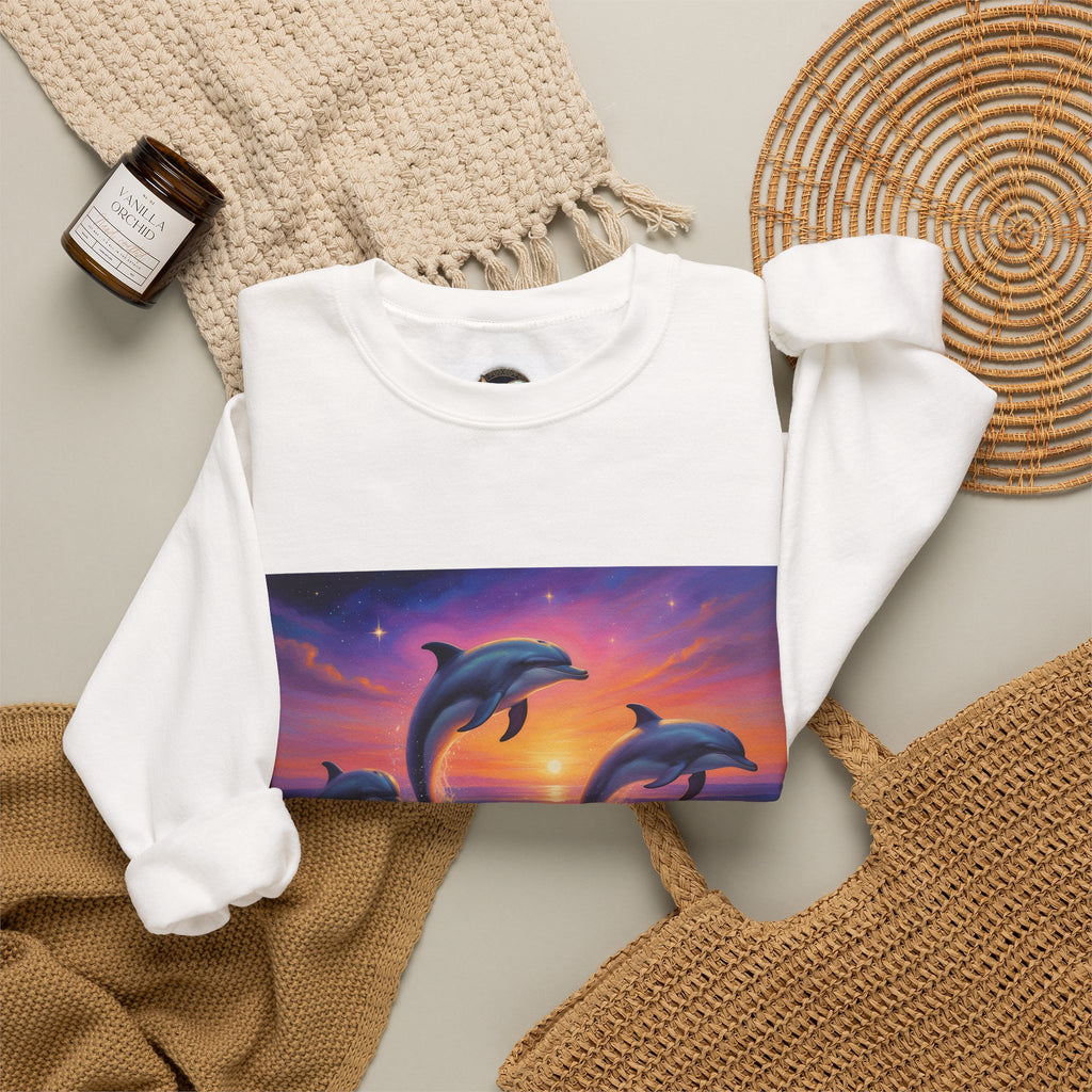 Dolphin Sunset Crewneck Sweatshirt