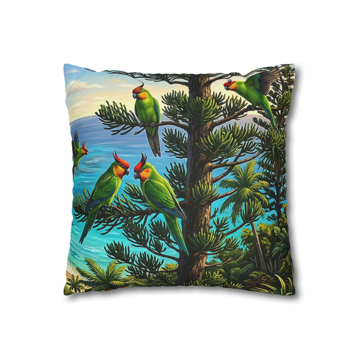 Dolphin Nightscape Throw Pillow Cover — Nautical Moon & Star Accent Pillowcase