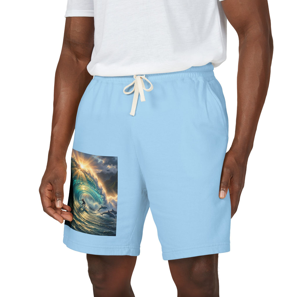 Unisex Garment-Dyed Lightweight Fleece Sweat Shorts