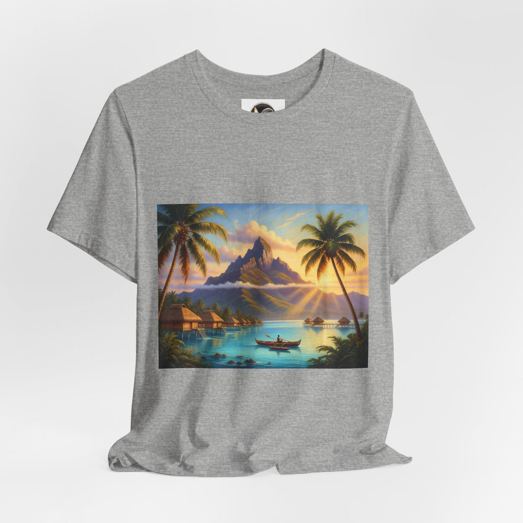 Tropical Sunset T-Shirt — Island Lagoon Scenic Tee