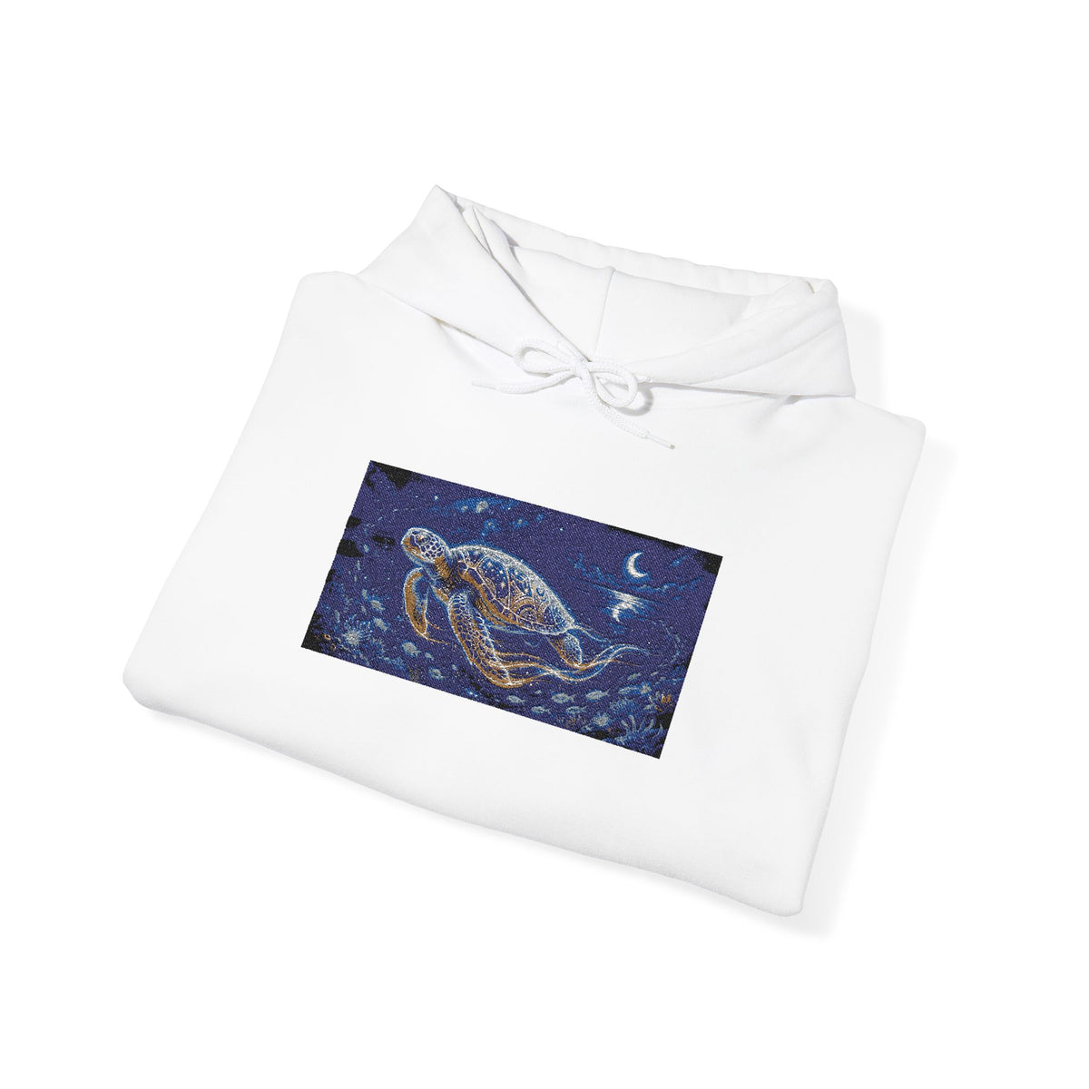 Sea Turtle Mosaic Hoodie - Sparkling Ocean Turtle Graphic Sweatshirt