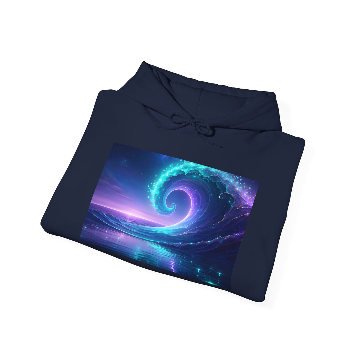 Galaxy Vortex Hoodie — Neon Spiral Space Pullover