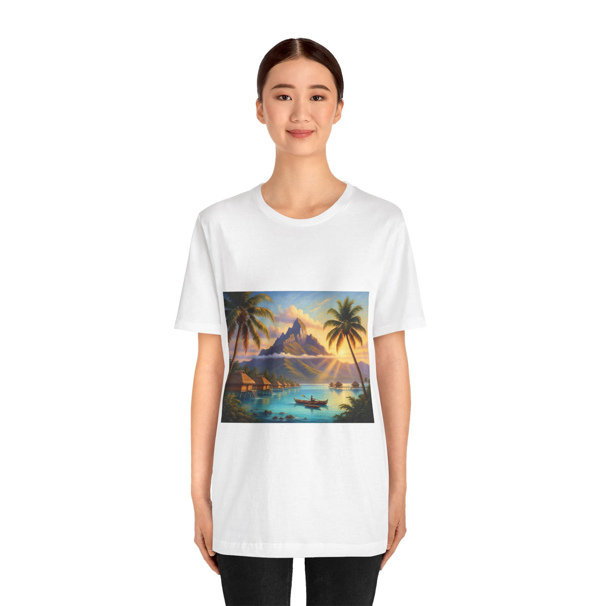 Tropical Sunset T-Shirt — Island Lagoon Scenic Tee
