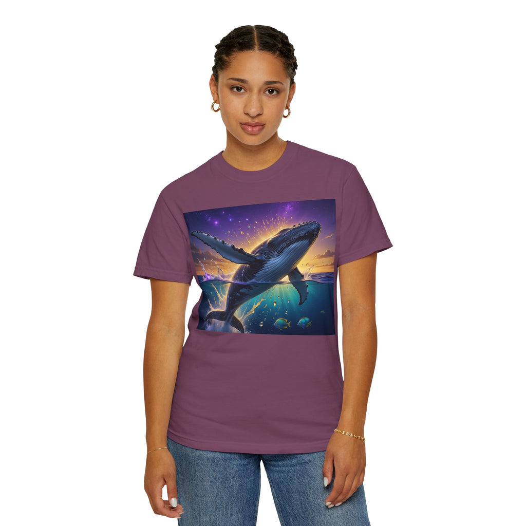 Whale Dreamscape T-Shirt — Majestic Humpback Ocean Sunset Graphic
