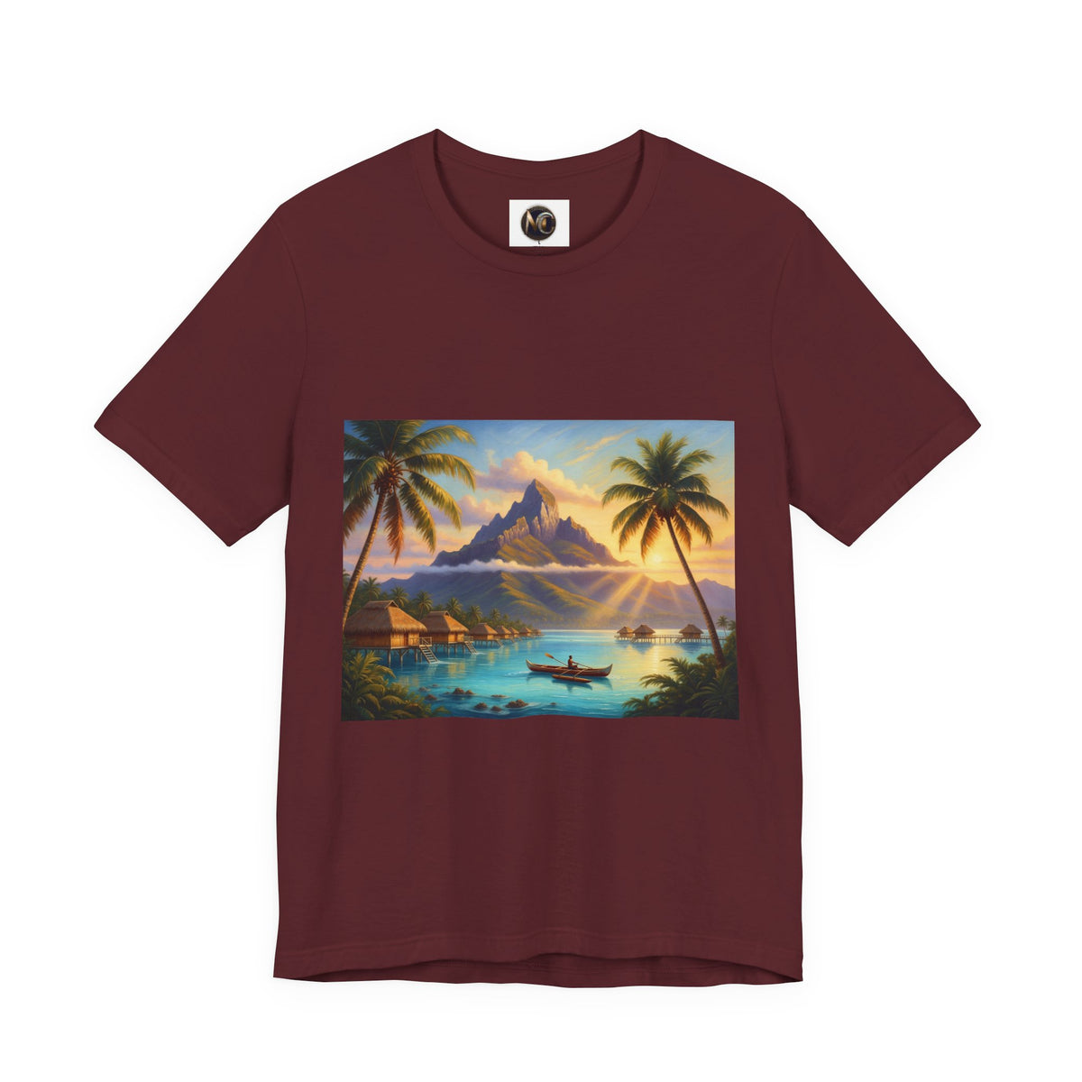 Tropical Sunset T-Shirt — Island Lagoon Scenic Tee