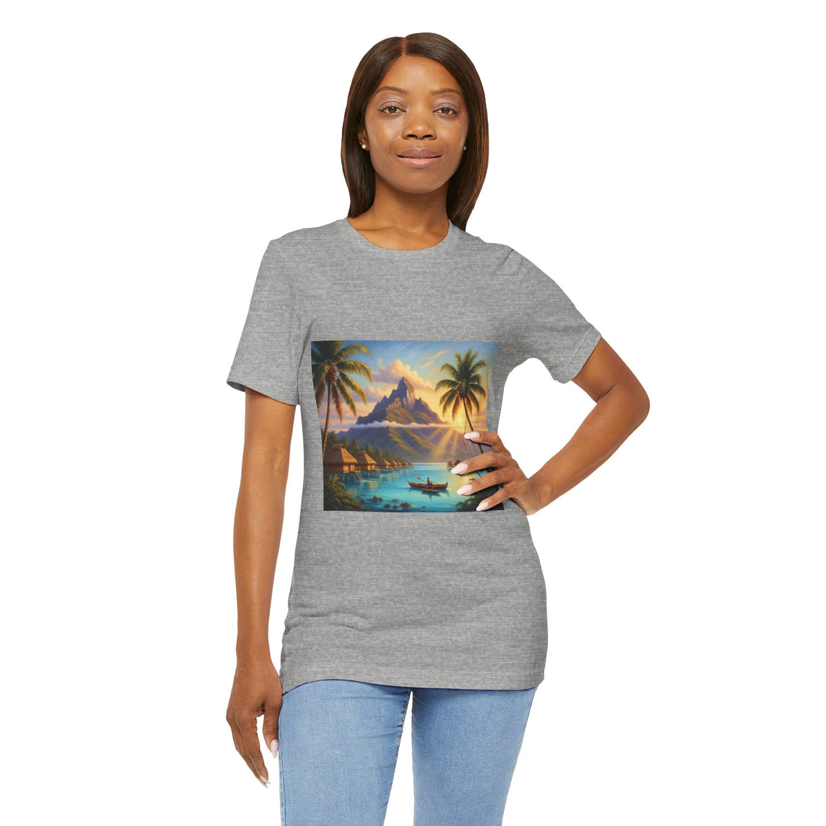 Tropical Sunset T-Shirt — Island Lagoon Scenic Tee