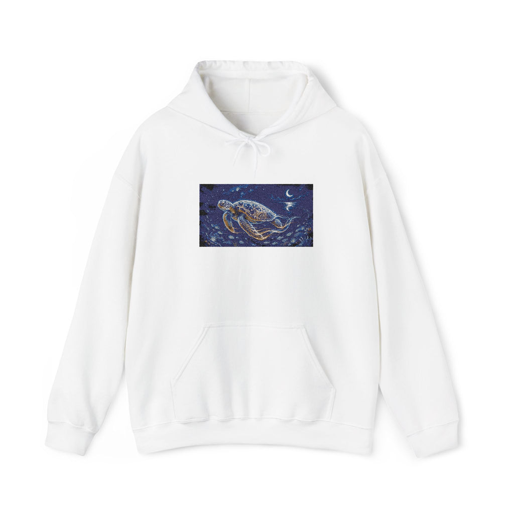 Sea Turtle Mosaic Hoodie - Sparkling Ocean Turtle Graphic Sweatshirt
