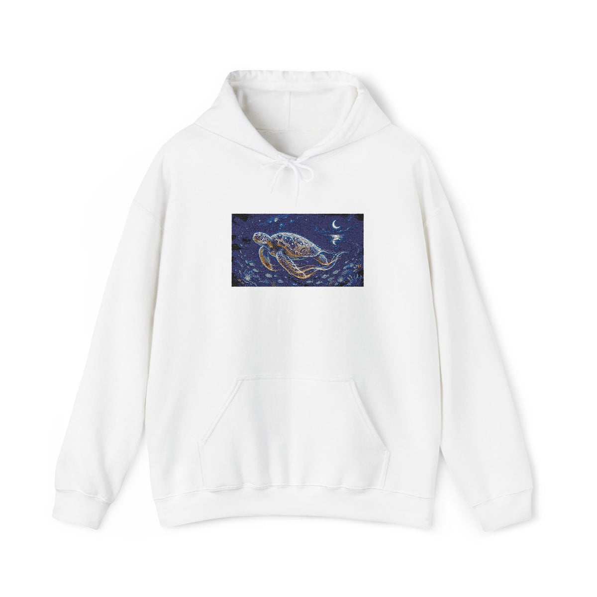 Sea Turtle Mosaic Hoodie - Sparkling Ocean Turtle Graphic Sweatshirt