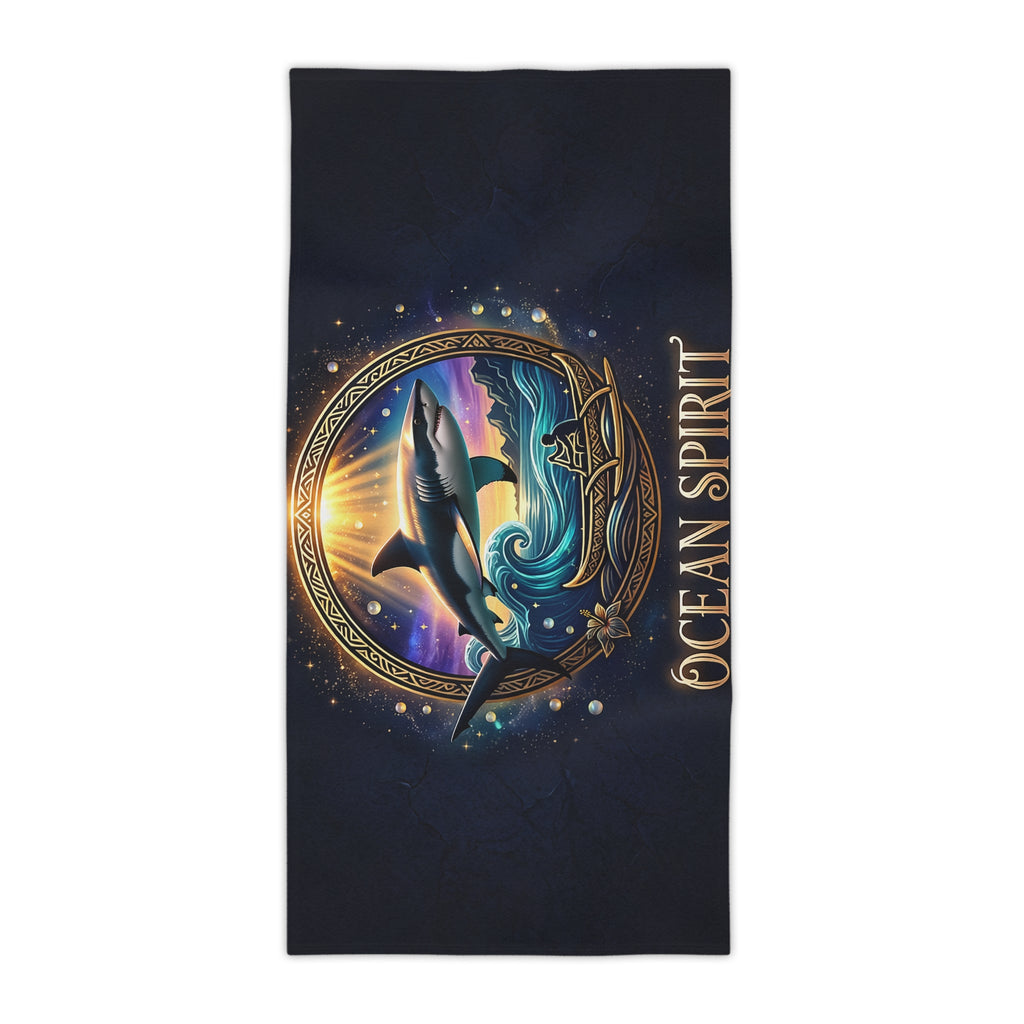 Ocean Spirit Beach Towel – Mystic Whale Sunset Design