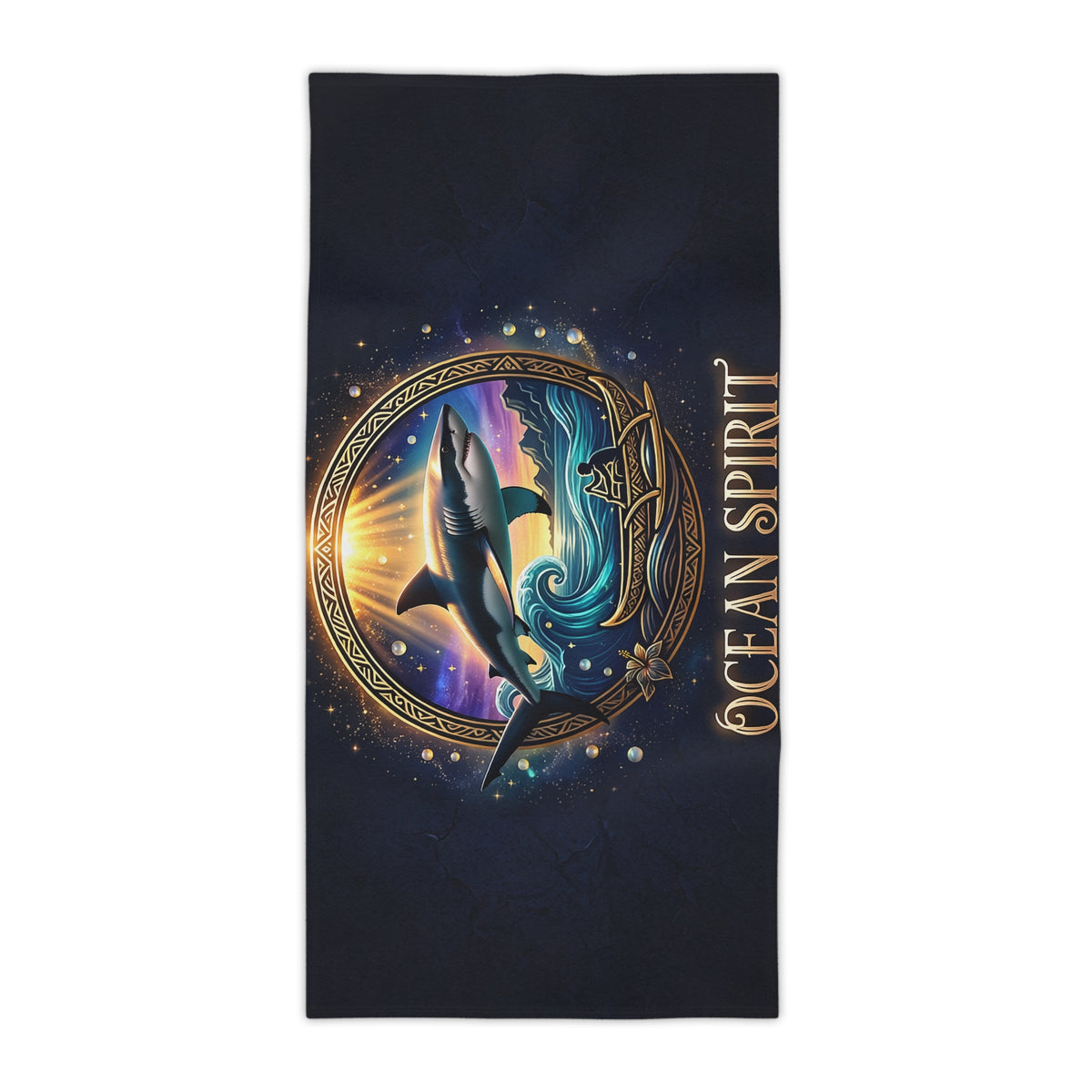 Ocean Spirit Beach Towel – Mystic Whale Sunset Design