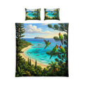 Tropical Parrot Beach Duvet Cover - Cotton Bed Set