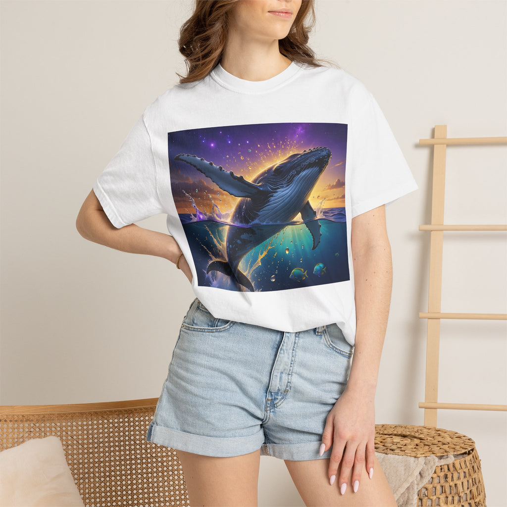 Whale Dreamscape T-Shirt — Majestic Humpback Ocean Sunset Graphic