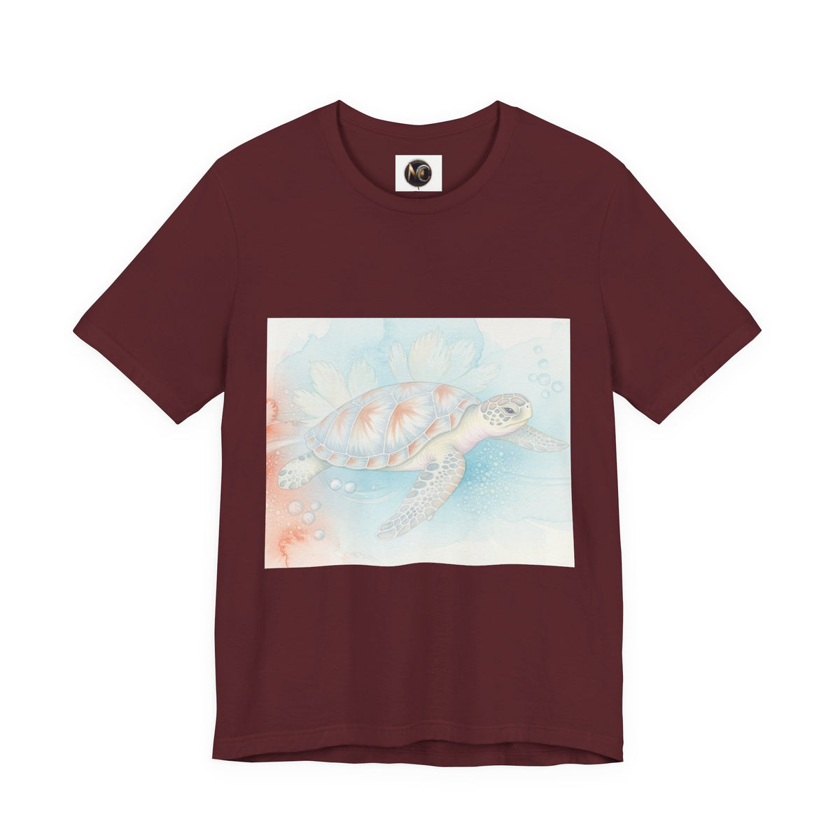 Sea Turtle Watercolor T-Shirt – Pastel Ocean Beach Tee