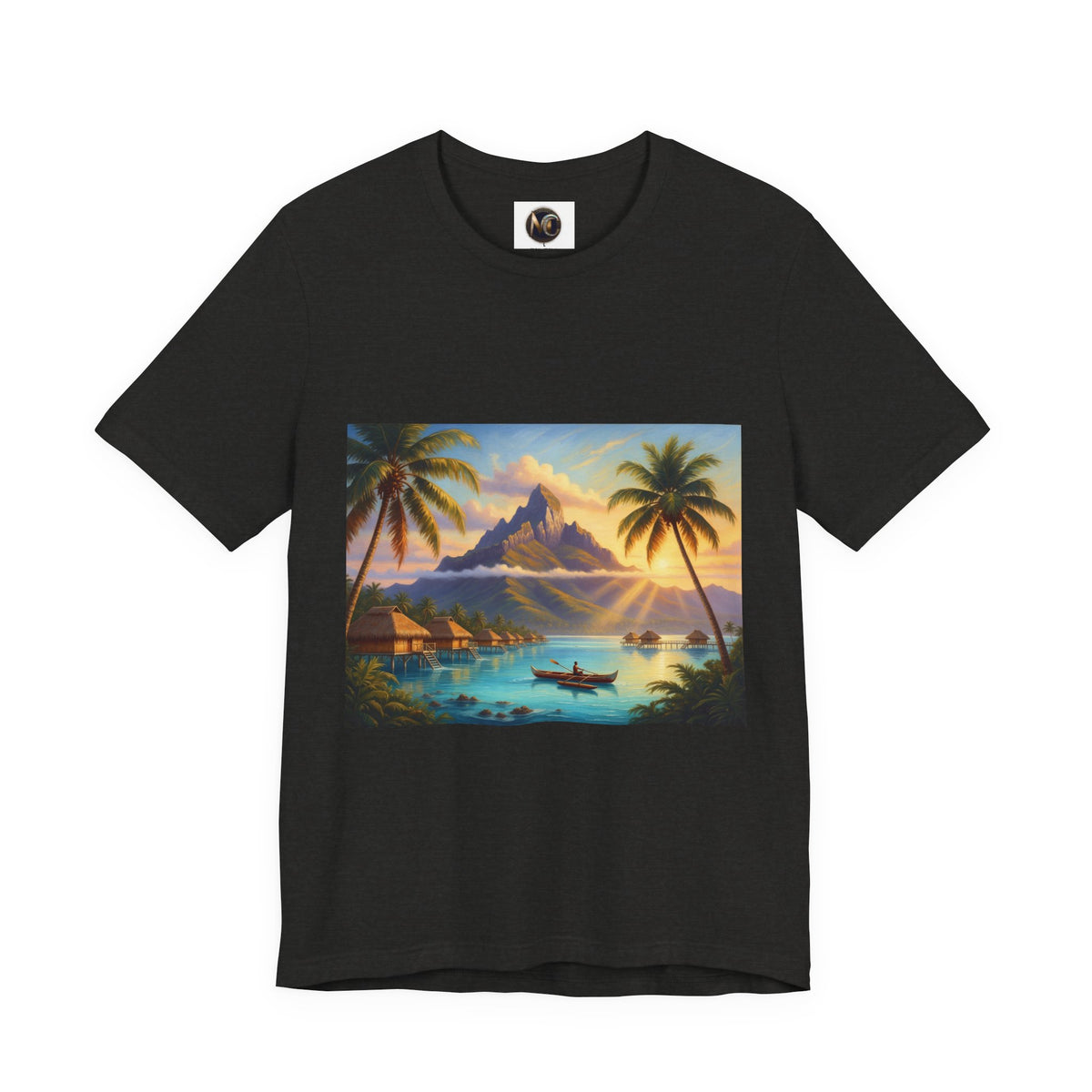 Tropical Sunset T-Shirt — Island Lagoon Scenic Tee