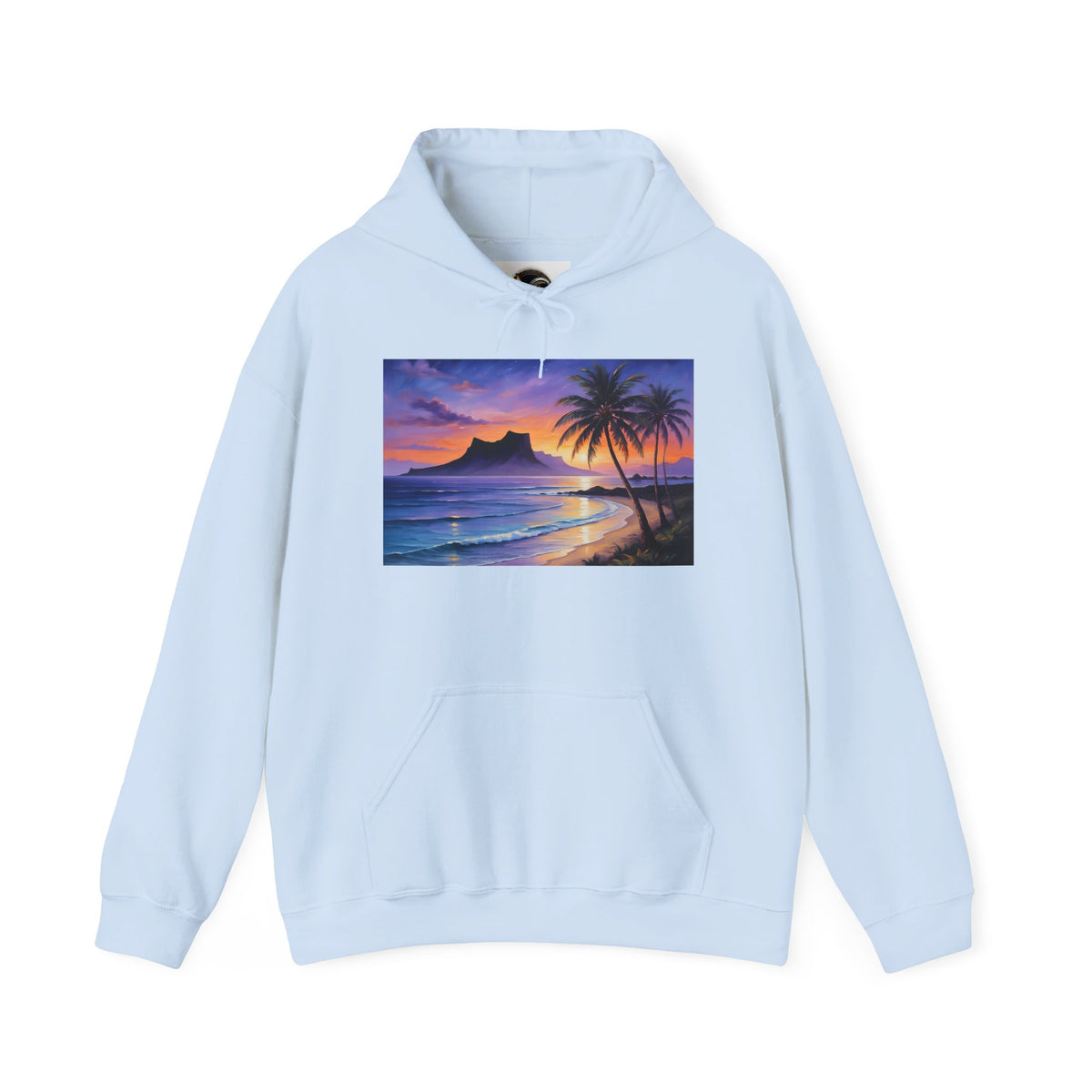Sunset Beach Hoodie — Tropical Palm Sunset Graphic Sweatshirt