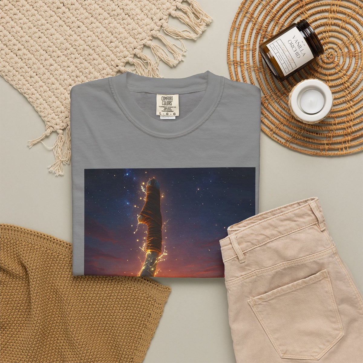 Fishing Hook Fire Graphic T-Shirt