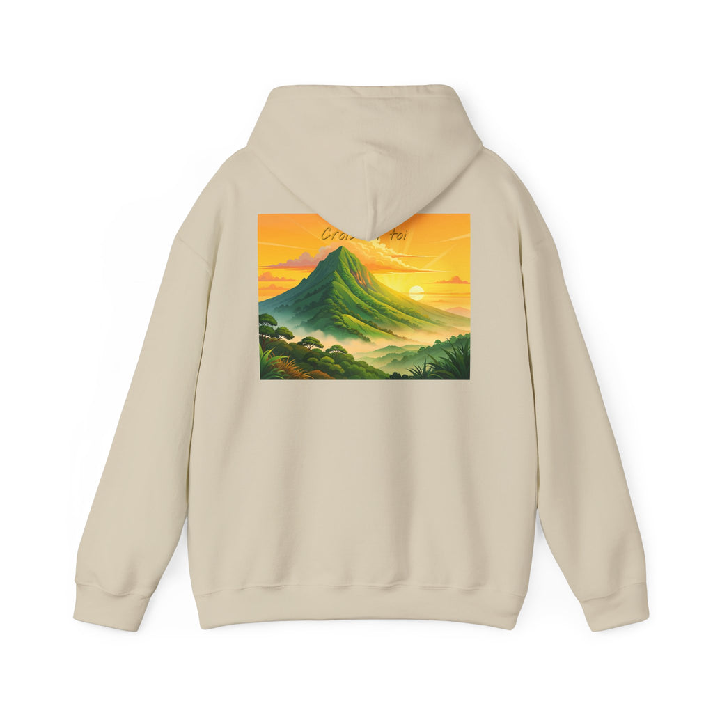 Sunset Mountain Hoodie - Serene Landscape Graphic Sweatshirt