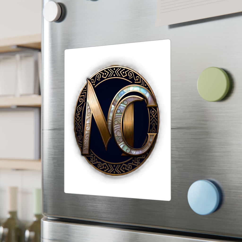 Monogram NC Gold Emblem Kiss-Cut Vinyl Sticker