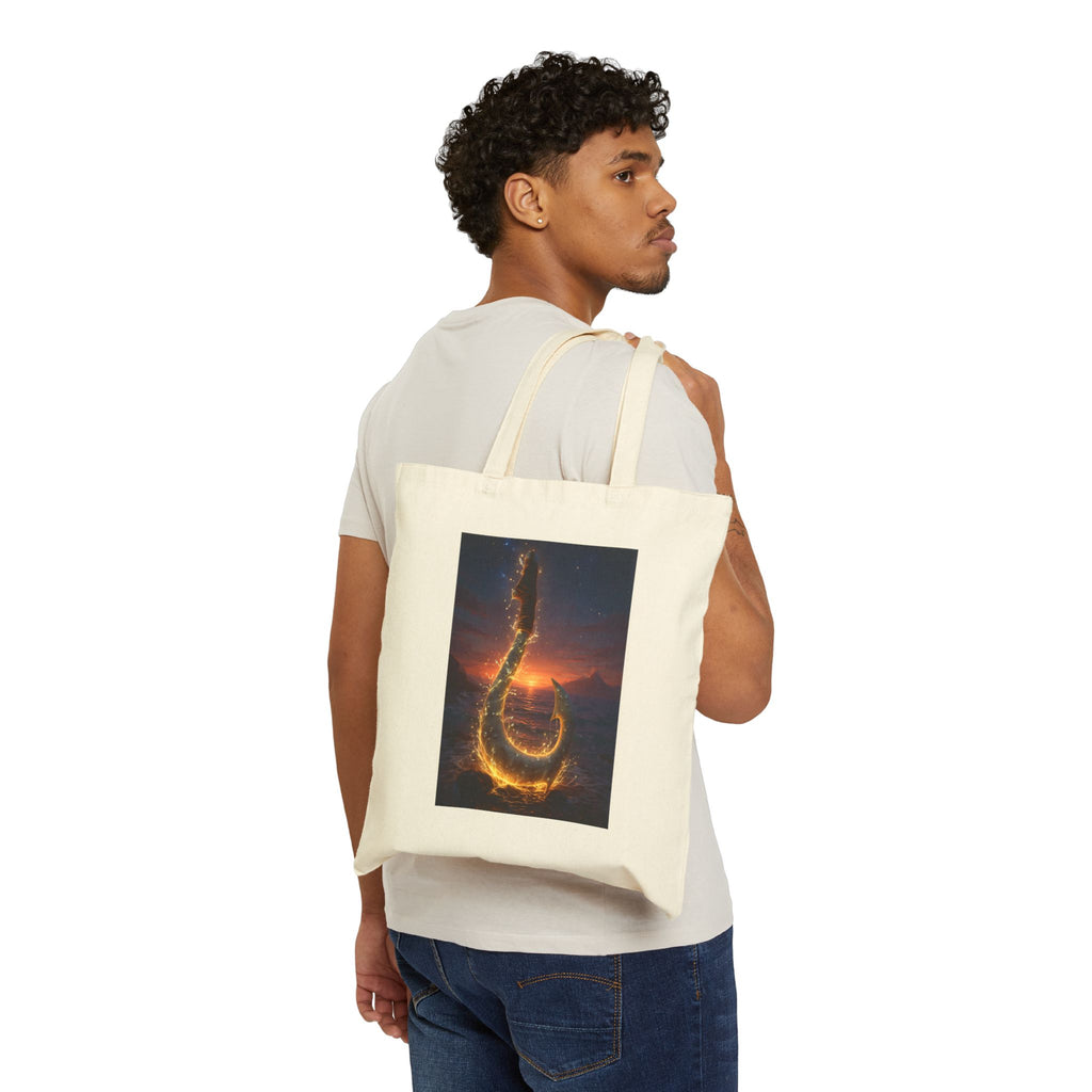 Dragon Rising Cotton Canvas Tote — Fiery Fantasy Bookbag