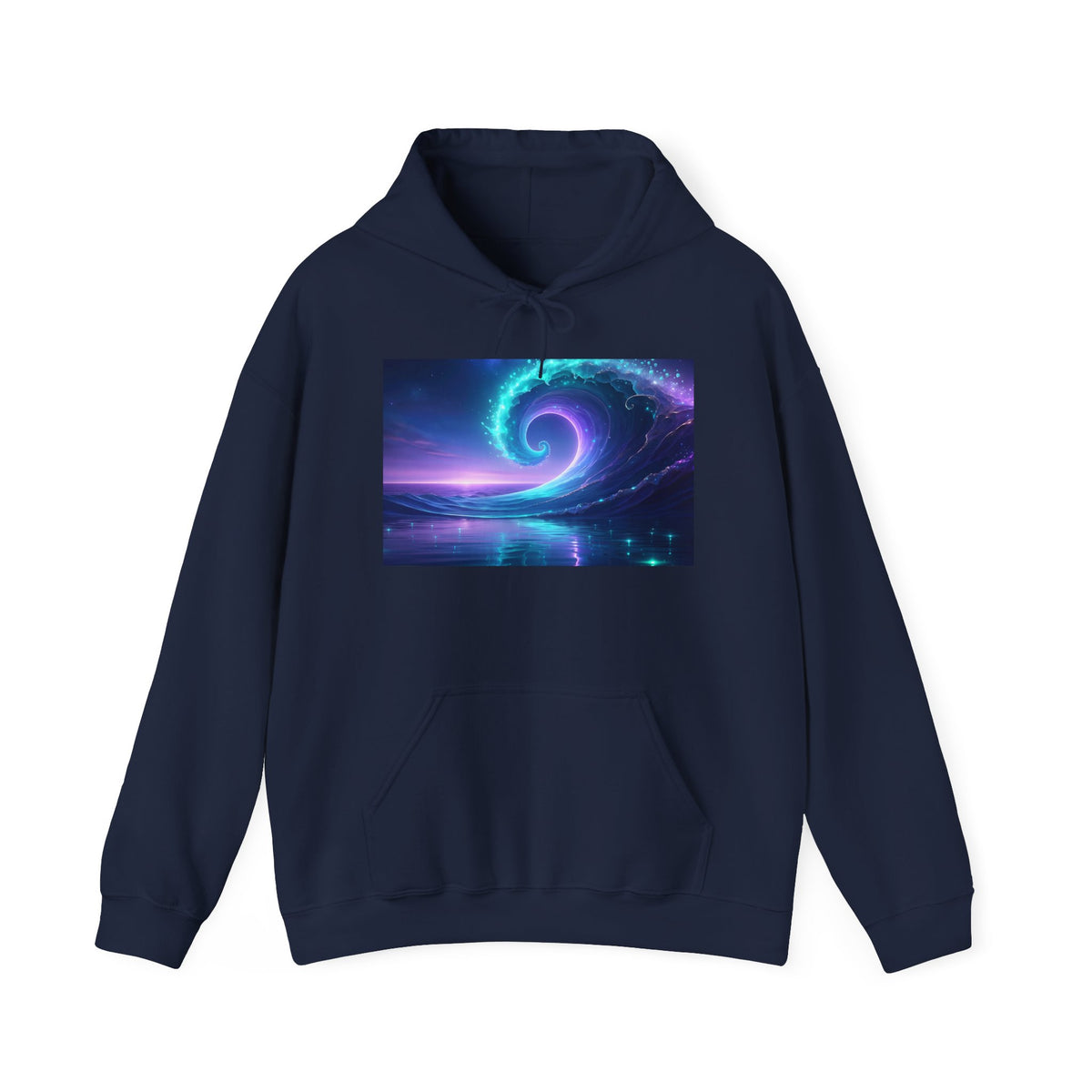 Galaxy Vortex Hoodie — Neon Spiral Space Pullover