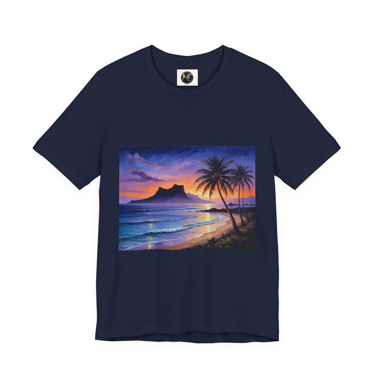 T-Shirt — Tropical Sunset Beach Print