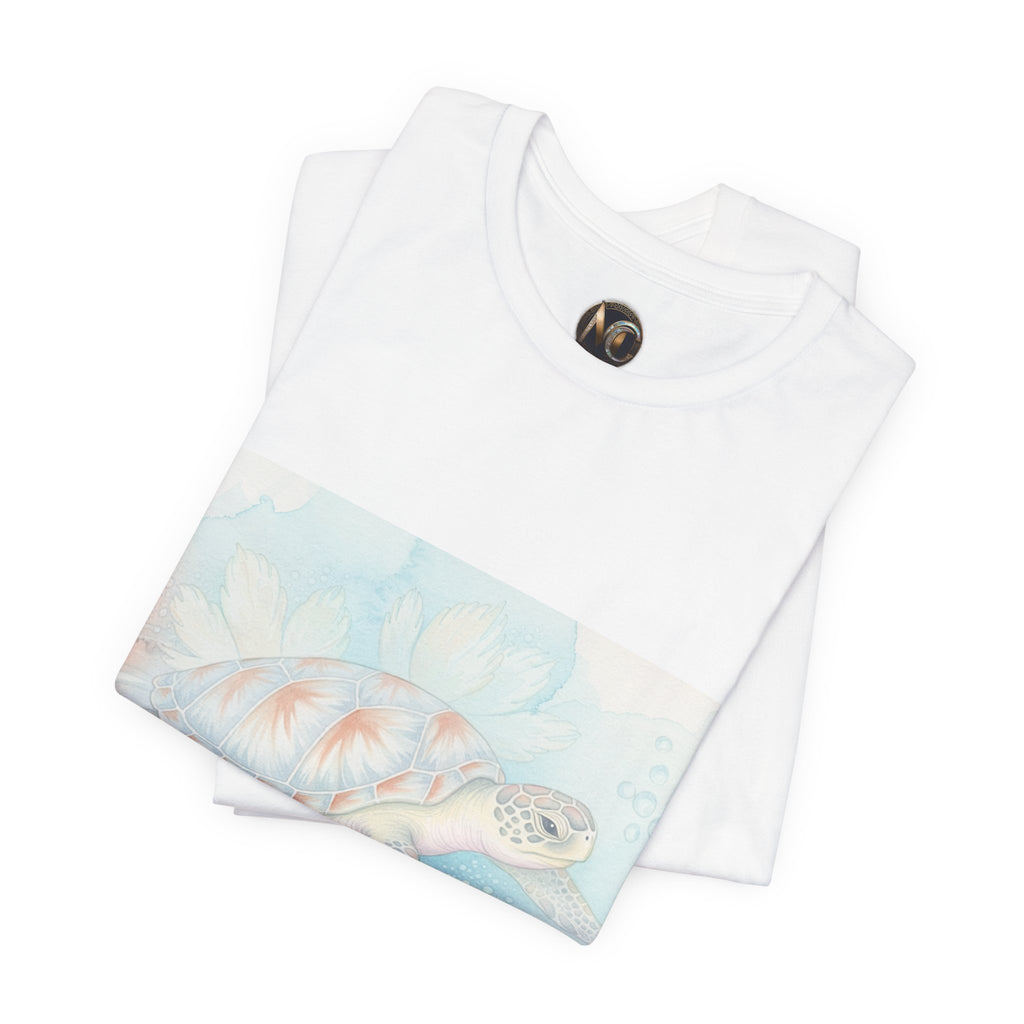 Sea Turtle Watercolor T-Shirt – Pastel Ocean Beach Tee