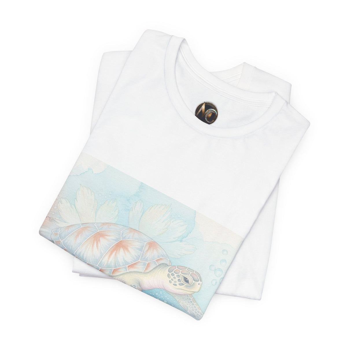 Sea Turtle Watercolor T-Shirt – Pastel Ocean Beach Tee