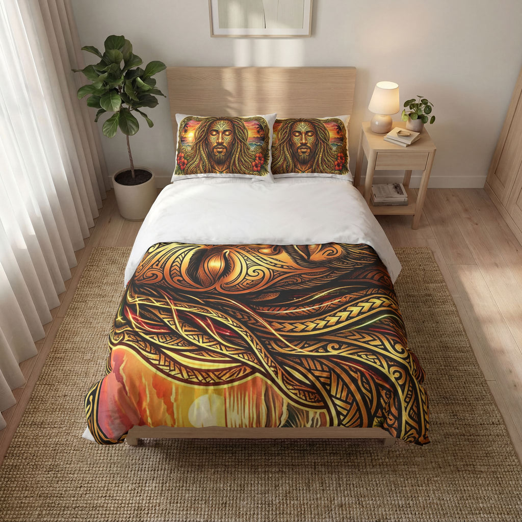 Rastafarian Dreadlocks Tropical Quilt Cover Set (3-Piece)