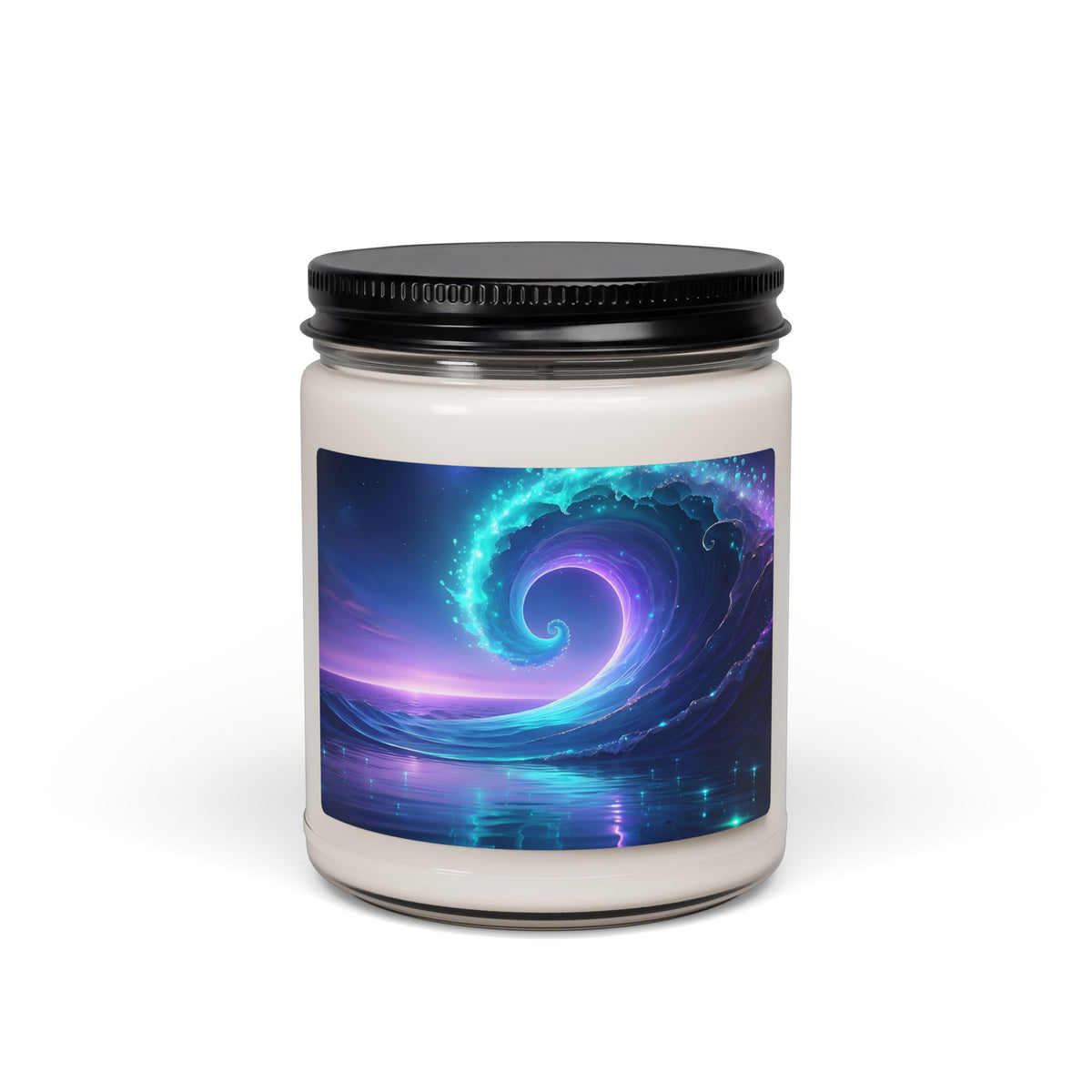 Soy Candle — Ocean Spiral Scented 9oz (Mystic Sea Breeze)