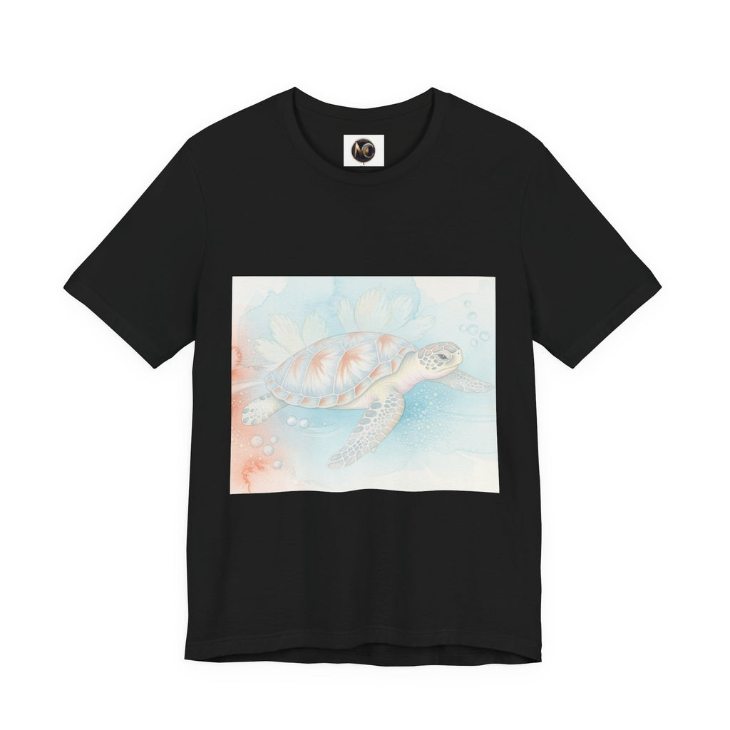 Sea Turtle Watercolor T-Shirt – Pastel Ocean Beach Tee