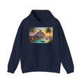 Tropical Sunset Hoodie — Vintage Island Beach Scene Pullover