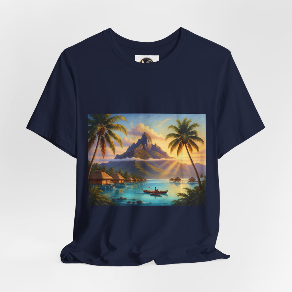 Tropical Sunset T-Shirt — Island Lagoon Scenic Tee