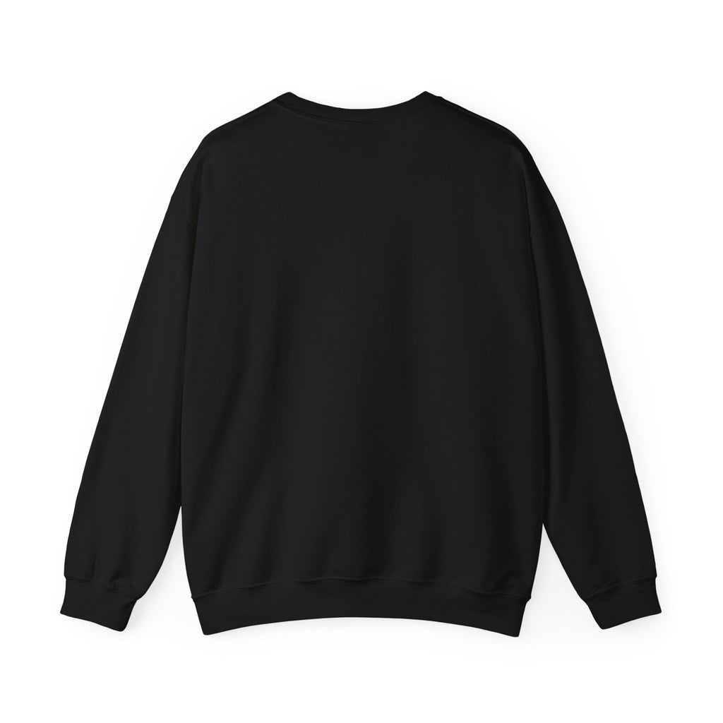 Crewneck Sweatshirt — Fiery Hook Graphic Crewneck (Stormy Sunset, Flaming Fish Hook)