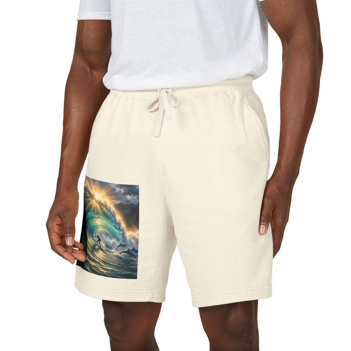 Unisex Garment-Dyed Lightweight Fleece Sweat Shorts
