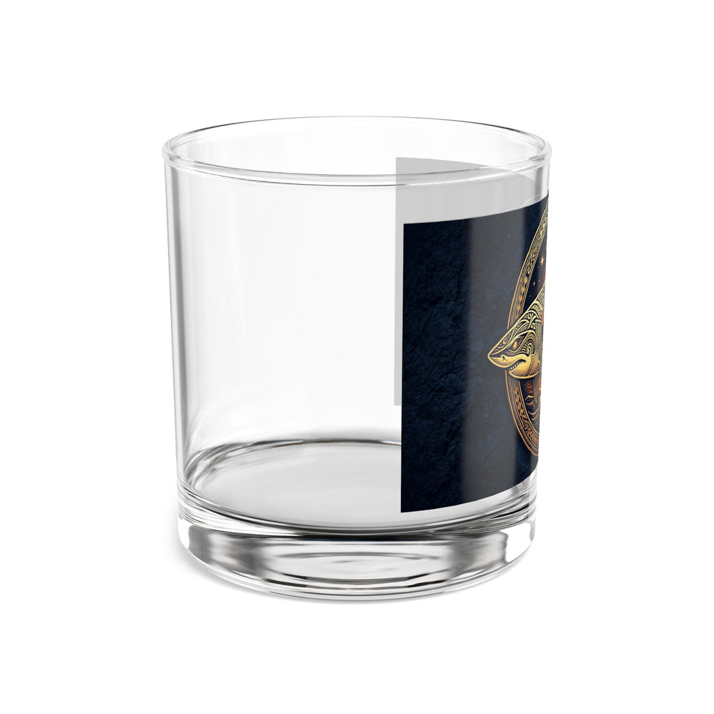 Shark Sunset 10oz Rocks Glass — Nautical Whiskey Tumbler
