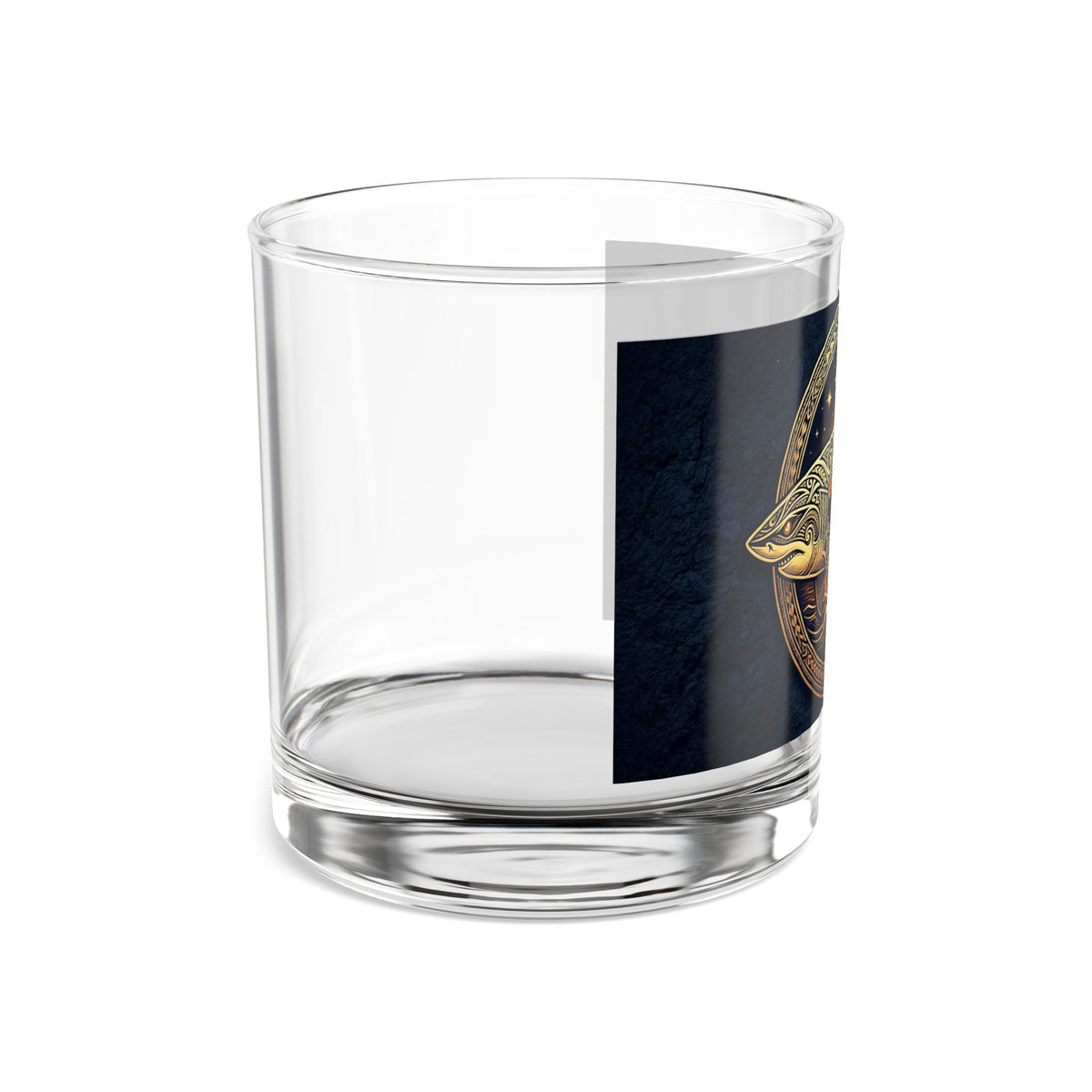 Shark Sunset 10oz Rocks Glass — Nautical Whiskey Tumbler