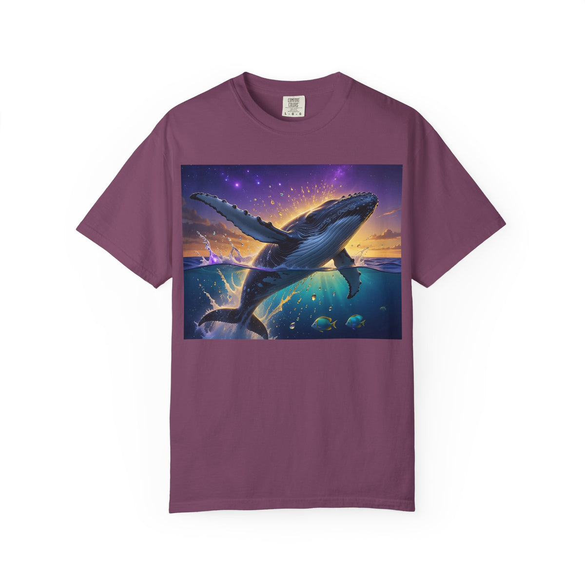 Whale Dreamscape T-Shirt — Majestic Humpback Ocean Sunset Graphic