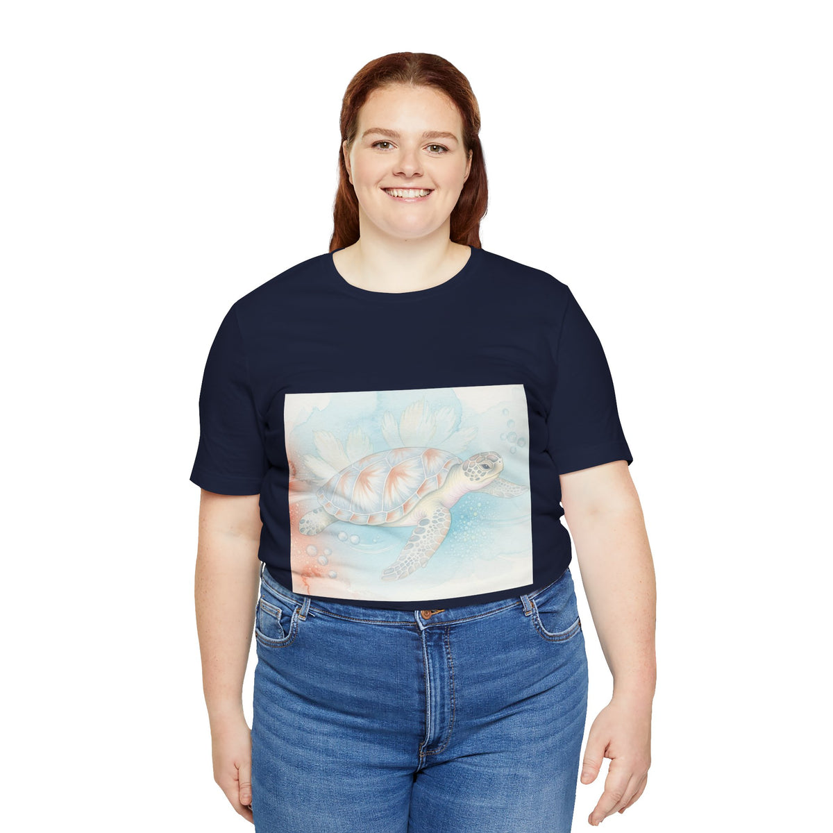 Sea Turtle Watercolor T-Shirt – Pastel Ocean Beach Tee