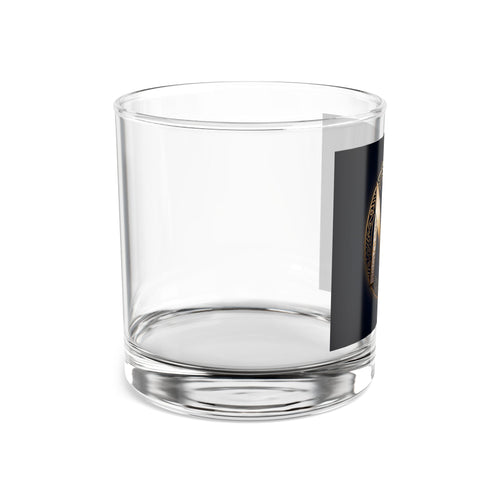 10oz Whiskey Rocks Glass with Elegant Gold NC Monogram — Classic Barware Gift