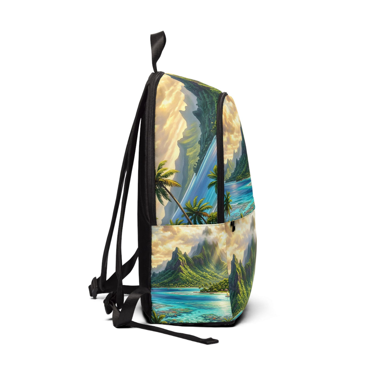 Tropical Island Backpack — Scenic Ocean Landscape Daypack