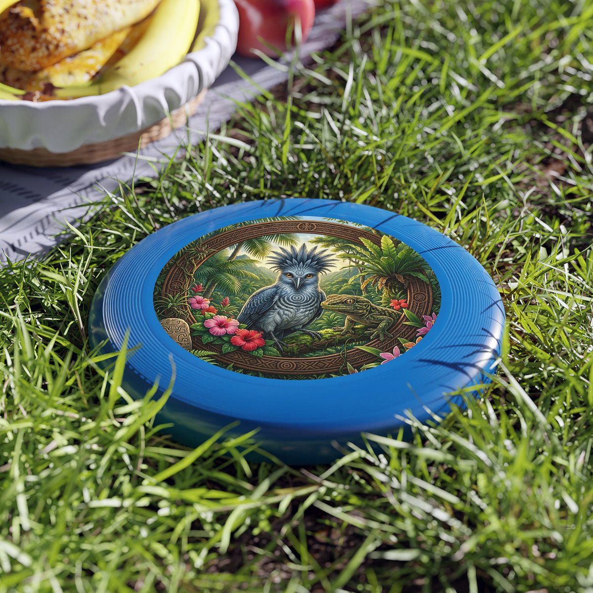 Tropical Bird Wham‑O Frisbee — Jungle Parrot & Lizard Outdoor Flying Disc