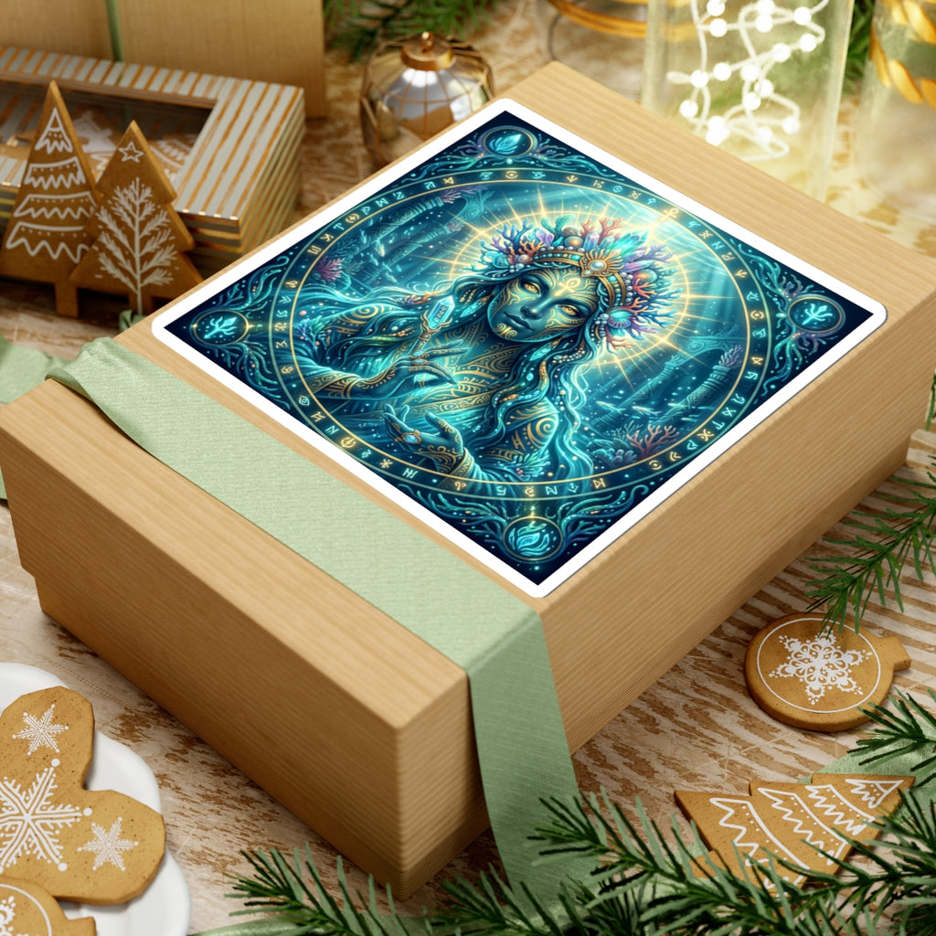 Mystic Sea Goddess Sticker — Ocean Oracle Kiss-Cut Vinyl Decal
