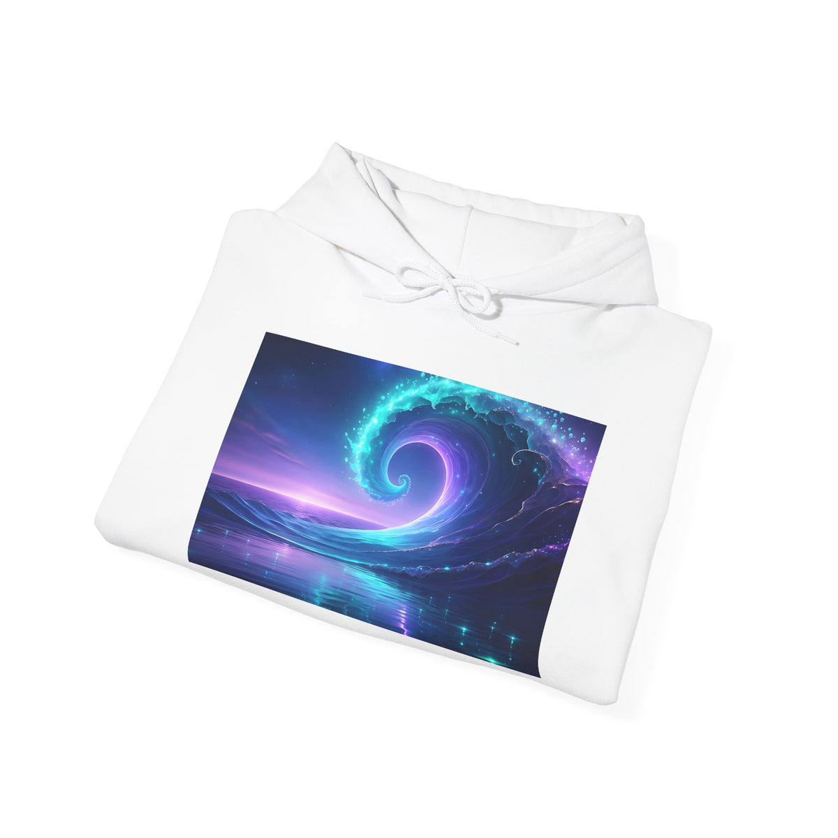 Galaxy Vortex Hoodie — Neon Spiral Space Pullover